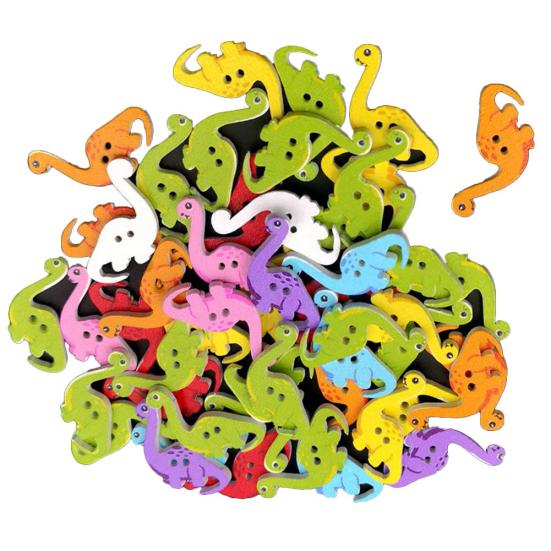 50 sztuk Cute Cartoon Dinosaur album do scrapbookingu diy drewniane guziki torby ubrania do szycia wystrój