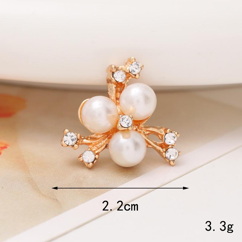 Pearl Flower Five-Petal DIY Phone Case Teardrop Clog Embellishments