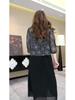 2025 Luxe French Floral Chiffon Plus Size Slimming Dress for Women