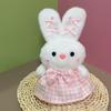Plaid Skirt Little White Rabbit Plush Toy Exquisite Cute Doll Doll Eight Inch Grab Machine Doll Wedding Gift