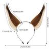 Plush Squirrel Ear Hairhoop for Women Girl Adjustable Anime Maid Headband Halloween Party Cosplay Costume Accessories