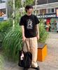 Osillos C94 Statue Of Liberty Oversized Short Sleeve T-Shirt_Black