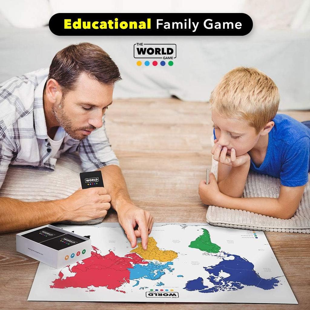 The World Game Geography Card Game Learning Board Game for Fun Gift for Learning Teenagers Boys and Girls English Version - - Kids/Family/Adults -