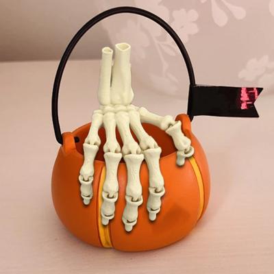 Halloween Skelett Hand 3D Gedrucktes Plastik Menschliche Hand Knochenmodell Gruselige Halloween Streich Requisiten für Tischgeschirr Partyzubehör Spukhaus Heimdeko