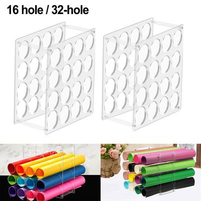 Easily Assemble Removable Vinyl Roll Storage Rack with 32 Holes Available
