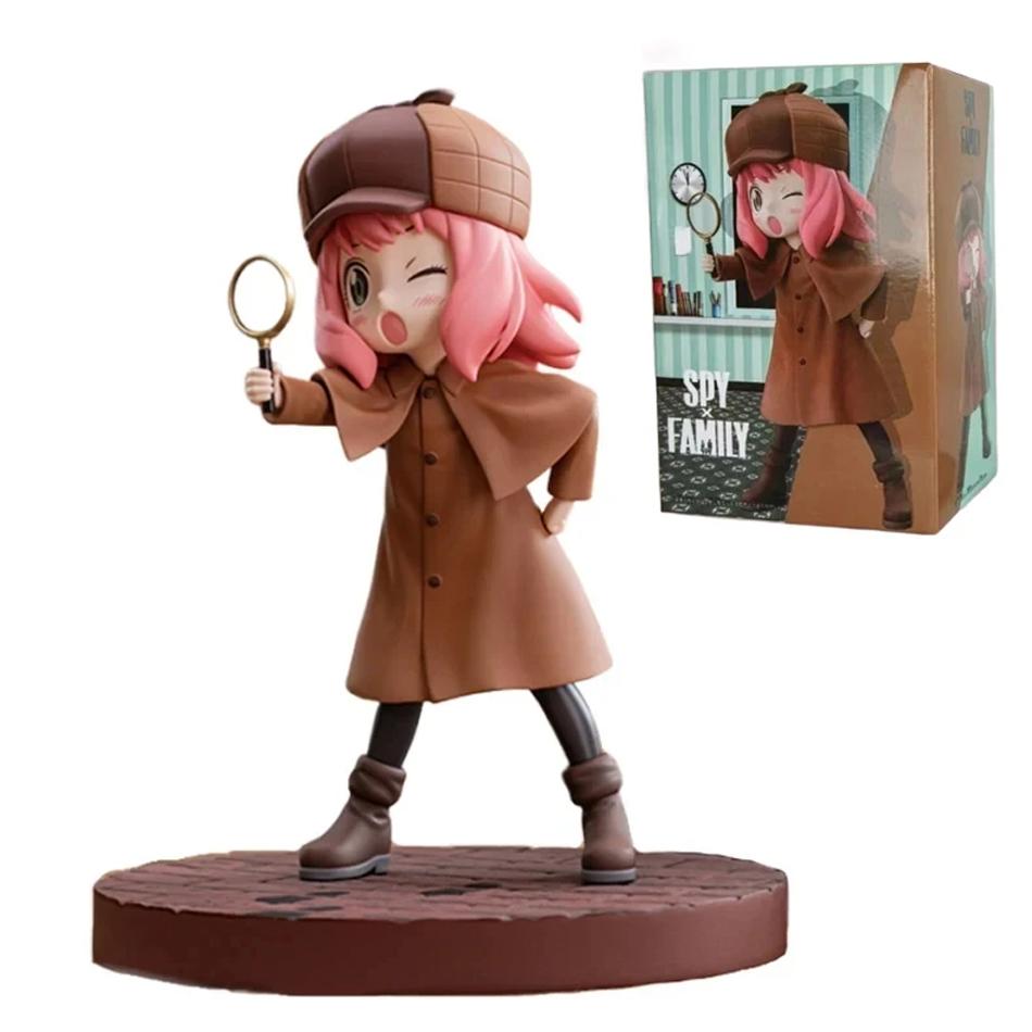 cute Anime SPY Family Anya Figure Detective Game Animated Version Detective Dress Up Model Toy Gift Collection Action Figure