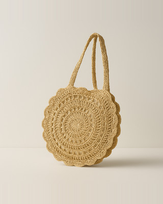 Straw Knitting Beach Bag for Women Handmade Bohemia Style Shoulder Handbags