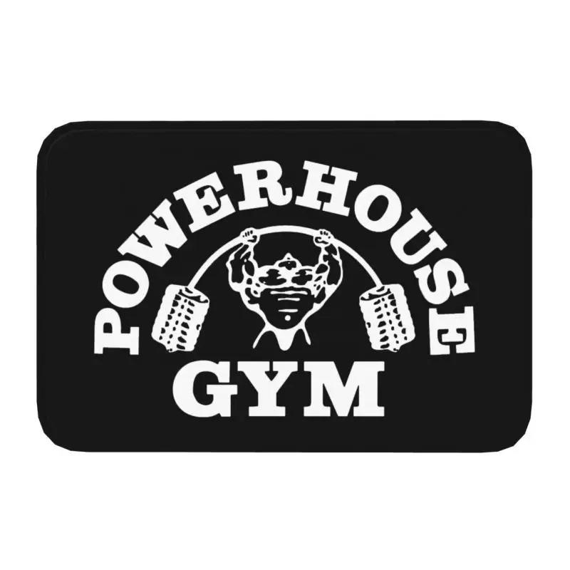 Powerhouse Gym Doormat Mat Anti-Slip Bodybuilding Fitness Motivational Quote Bath Kitchen Balcony Entrance Rug Carpet 40*60cm
