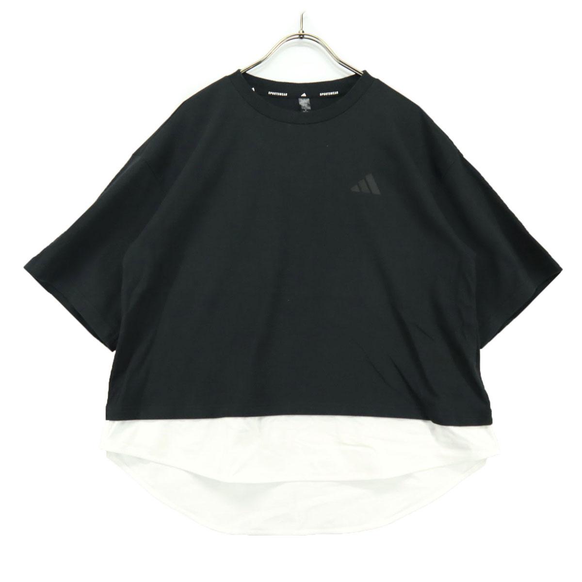 

Beauty products adidas Short sleeve Round neck T-shirt L Hem switching Women Used