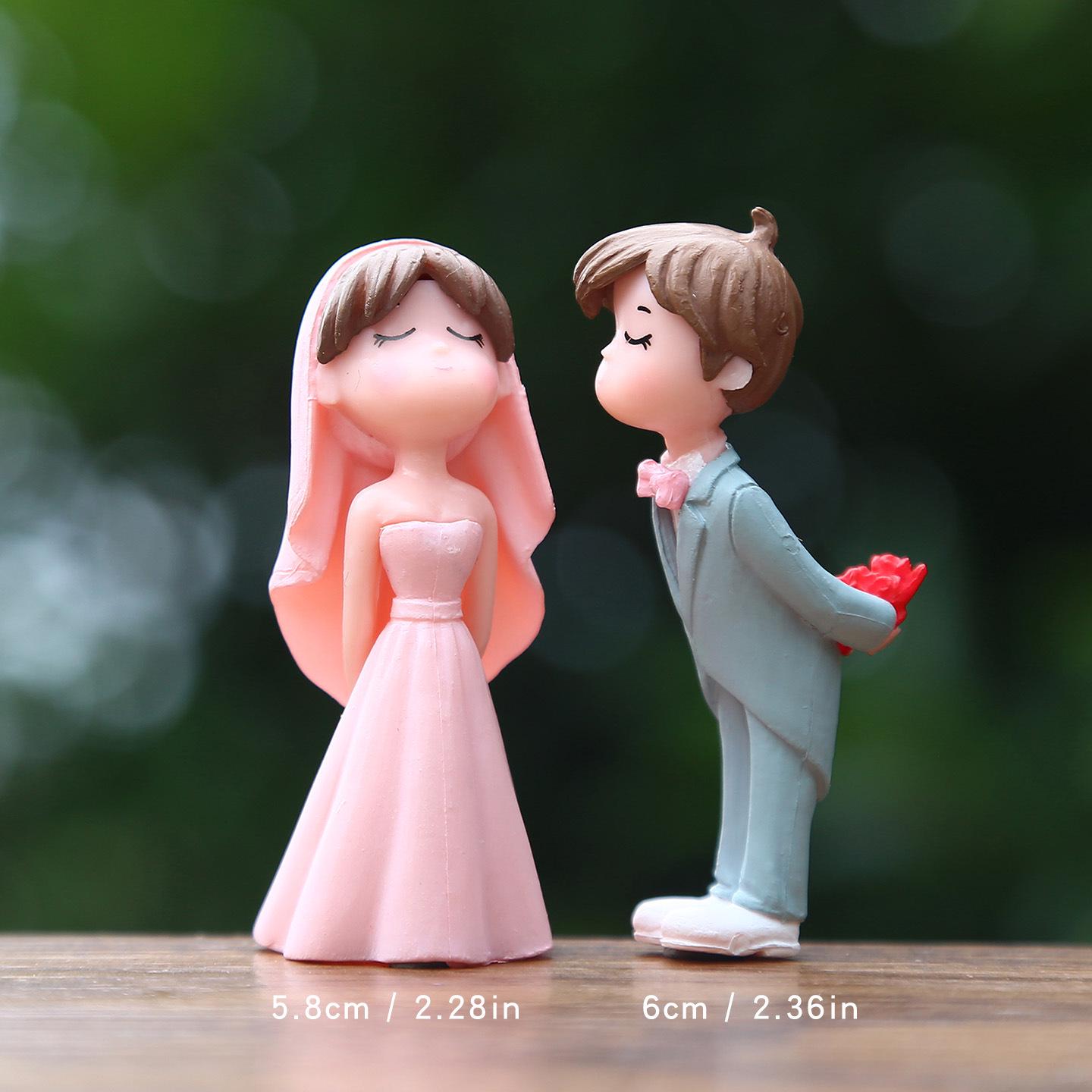 Chinese Style Wedding Cake Topper: Prince & Princess Doll Ornaments