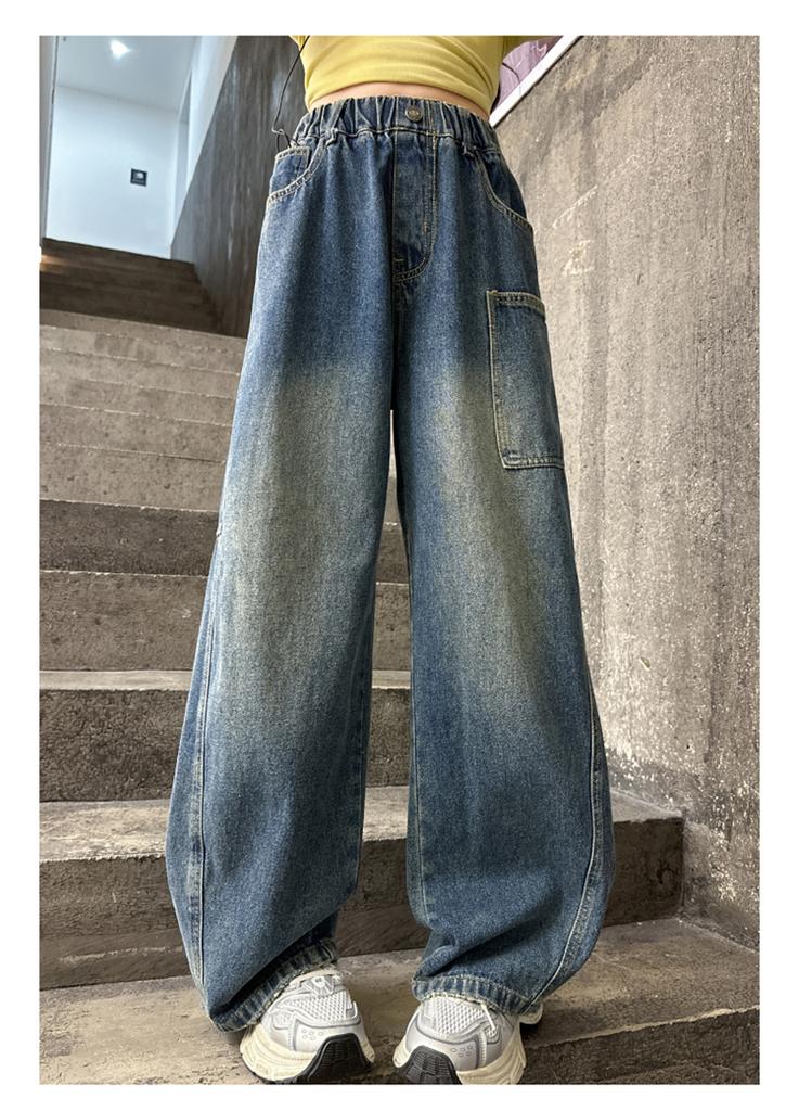 Girls' Jeans Spring and Autumn 2026 New Style Children's Western-Style Casual Pants