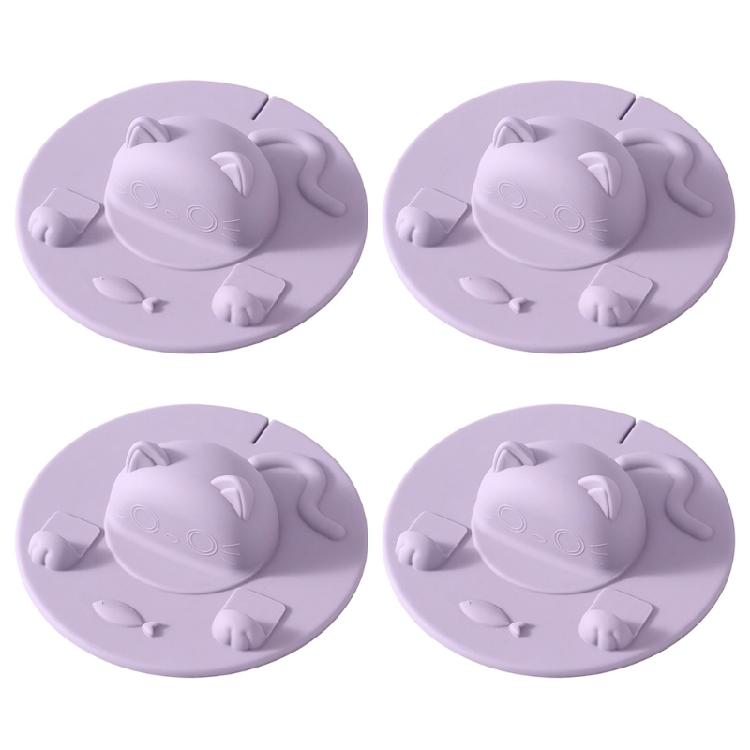 Coffee Mug Lid Lovely Cats Silicone Cup Lid Dustproof Camping Mug Covers for Hot and Cold Beverages Cup Easy To Clean