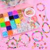 Children's DIY Polymer Clay Beads Kit: 25 Grids for Weaving Bracelets & Necklaces