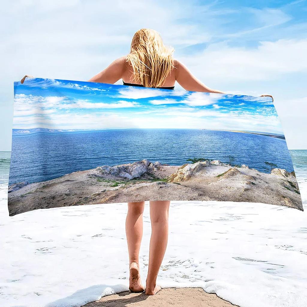 Baikal Beach Towel Microfiber Oversized Travel Towels Lightweight Super Absorbent Compact Beach Accessories Quick Dry Pool Towel