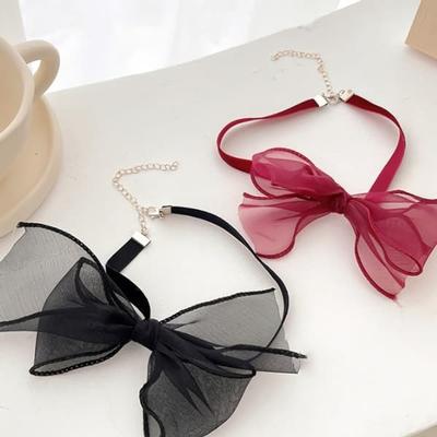 Women's Daily Large Ribbon Choker Necklace
