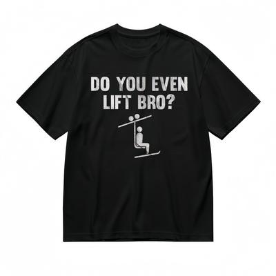 Men's T-shirt With Do You Even Lift Bro Graphic Unisex Black 100% Cotton Top USA