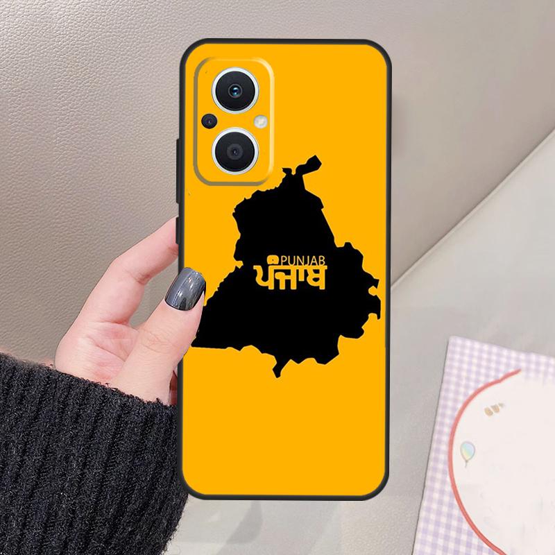 Punjab Map Outline Funda For OPPO Reno 11 12 13 14 Pro 11F 12F 13F 14F 7 8 Lite OPPO Find X9 X6 X5 X8 Pro Case