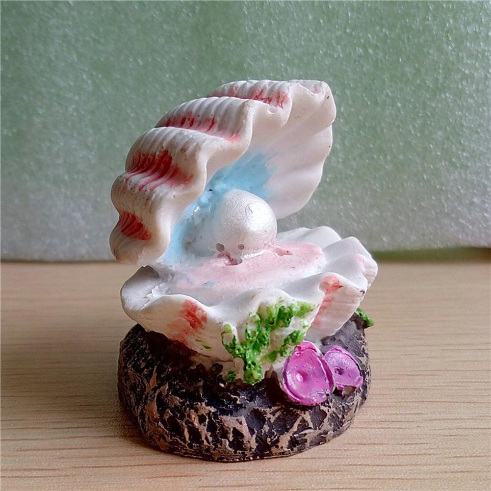 Artificial Resin Decoration Ornaments Pearl Shell Oxygen Pump Air Bubble Stone Fish Tank Aquarium Accessories