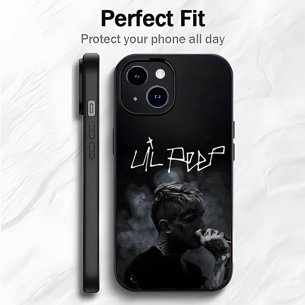 Custodia per Telefono Emo Triste Cantante Americano L-Lil Peep Custodia per Telefono Tendenza Imballaggio Morbido Leggera Per iPhone17 16 15 14 ProMax