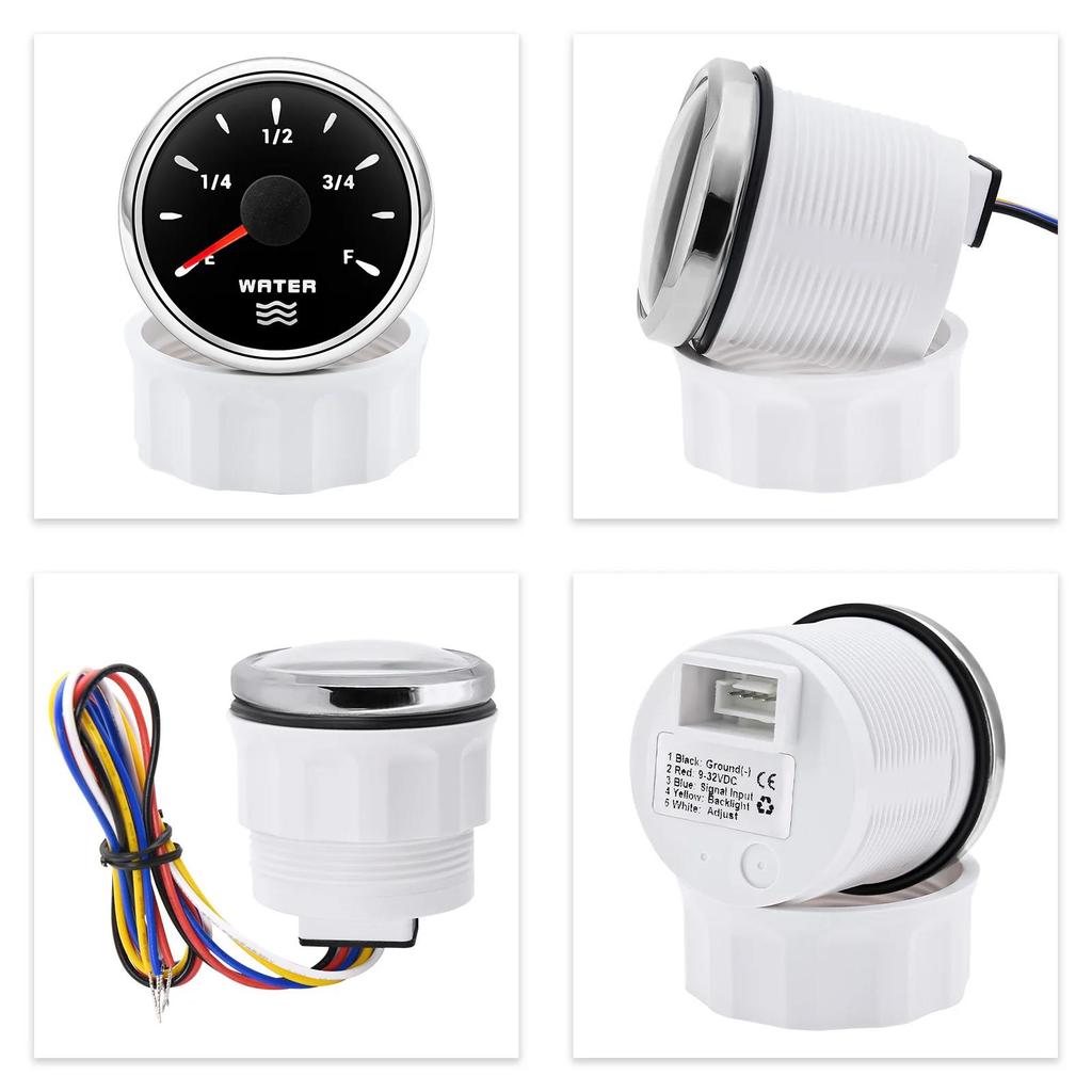 100mm-500mm Car Water Level Gauge Sensor+Water Level Indicator 7 Colors 0-190ohm Water Level Meter Digital Pointer Gauge