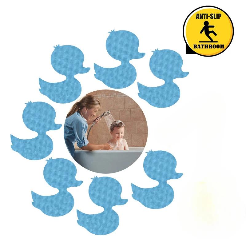 

12 Pieces of Duck Design Anti Slip Shower Pedal Stickers Bathtub Anti Slip Tape Suitable for Floors Stairs Steps Bathrooms