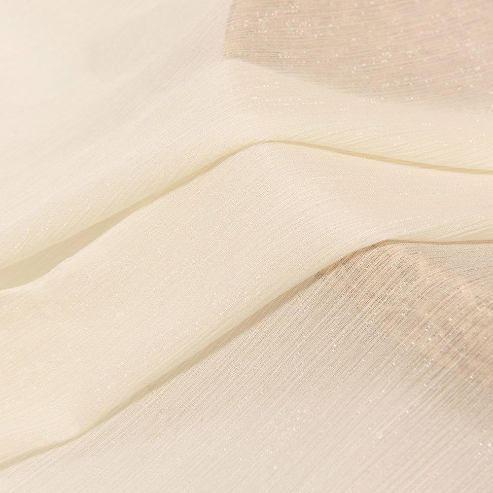 Glitter Shiny Crinkled Sheer Crepe Chiffon Fabric Lightweight Soft Thin Transparent Wrinkled Fabric for DIY Dress Skirt Clothes