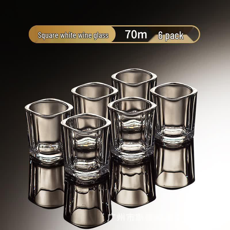 MDNG 70ml Thickened Square Glass Baijiu Tasting Cups