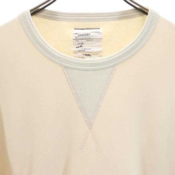 SHAREEF made in Japan Long sleeve sweat trainer 1 Beige Men's Used