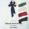 190cm Polka Dot Silk Scarf: Thin, Long, Versatile Ribbon for Hair, Waist, or Bag Accessory