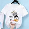 Cute Cat Graphic Kids Tshirts for Baby Summer Short Sleeve Tees Cartoon Animal Boys Girls Clothes Kawaii Tops Y2K Child T-shirt