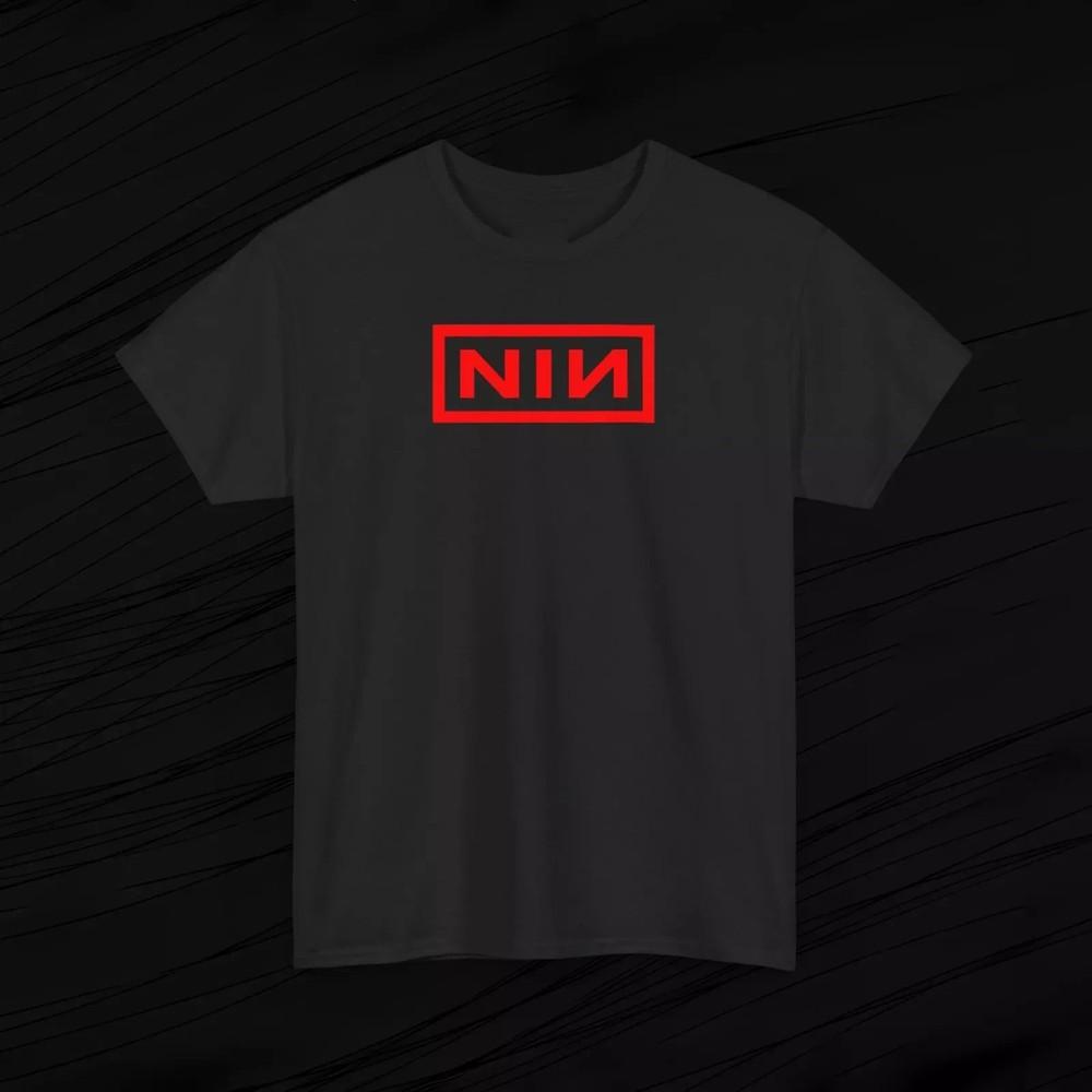 

Футболка Nine Inch Nails Репринт Красный Логотип Футболка для Фанатов Рок-Концертов S-4XL Унисекс Футболка L