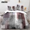 Streifen Bettbezug Set Polyester Grün Blau Schwarz Gestreift Kariert Patchwork Druck Steppdecke König Größe Weich Einzelbettwäsche Set für Teenager