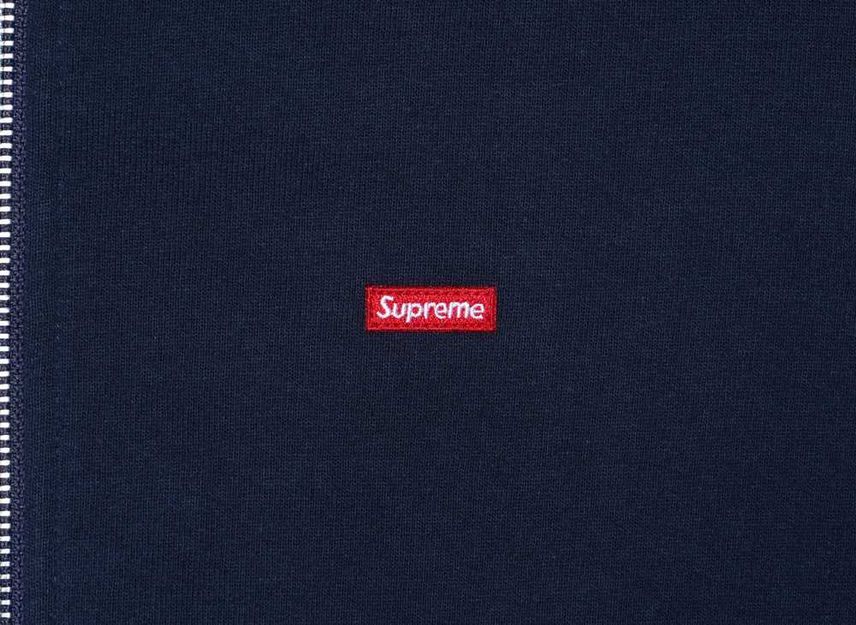 Supreme Małe Pudełko Bluza z Kapturem na Zamek Granatowa