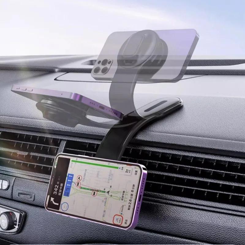MagSafe Car Mount Detachable Bendable Arm Magnetic Phone Holder Center Console Navigator Holder for Car Cell Phone Mount