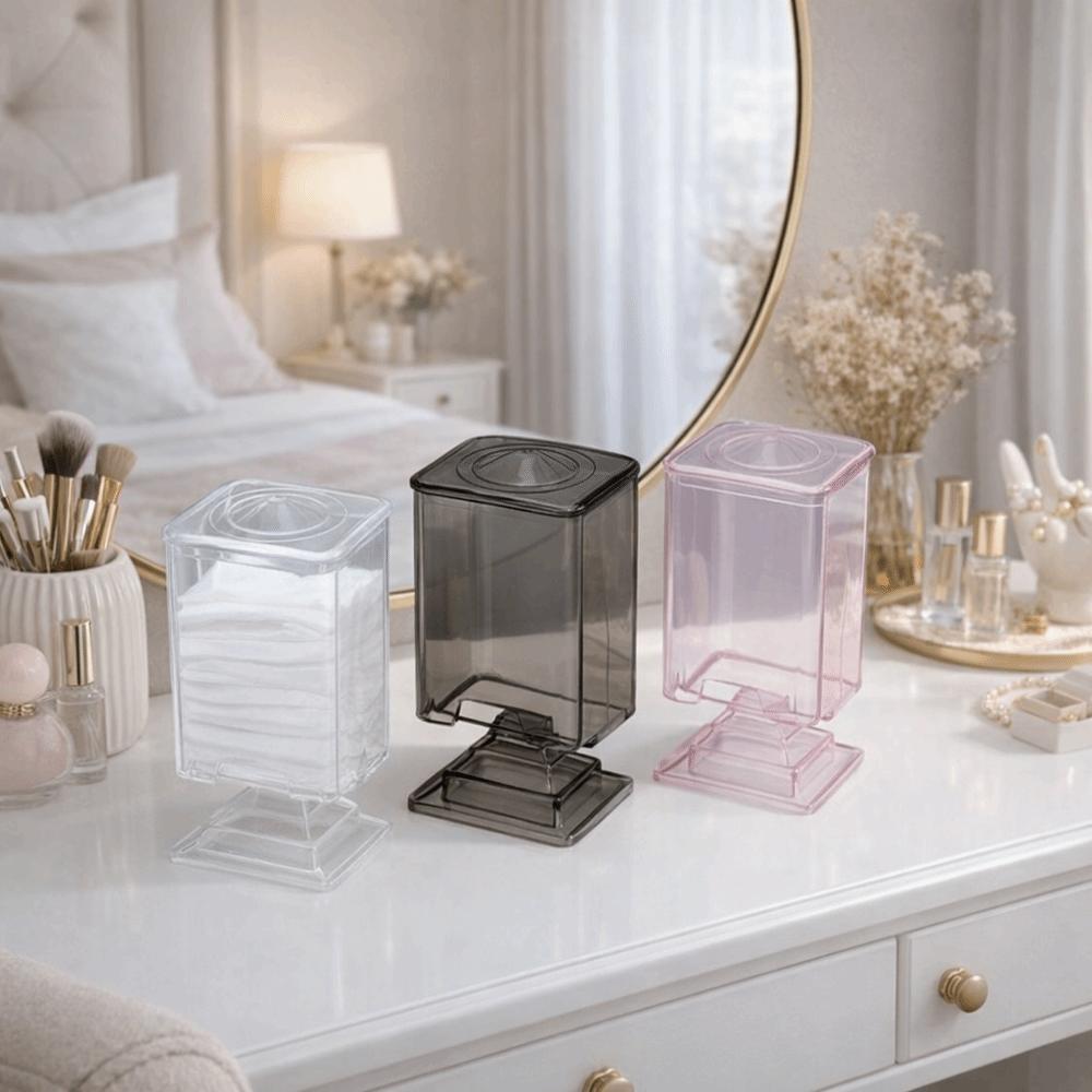 Transparent Cosmetics Cotton Pad Holder Sealed Nail Wipes Organizer Cosmetics Organizer  Vanity