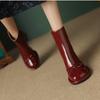 Spring and Autumn New Style Bow Round Toe Square Heel Zipper Short Boots Elegant Sexy Temperament Casual Fashion Women's Boots