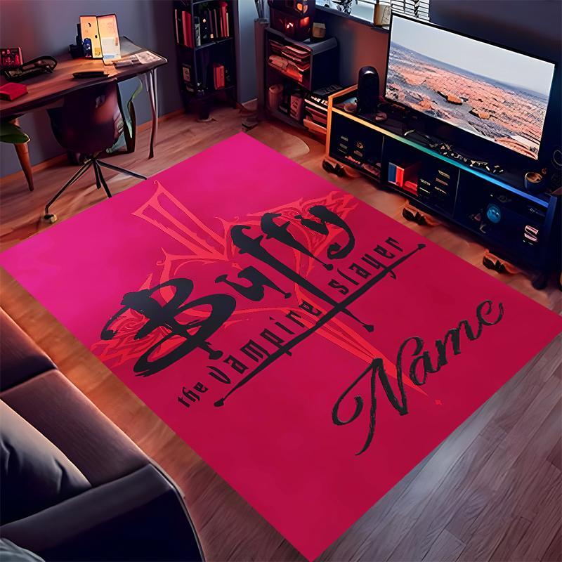 Custom personalization Buffy the Vampire Slayer Print Area Rug - Soft, Washable Non-Slip Indoor Mat,Living Room,Home&Office Decorative Rug