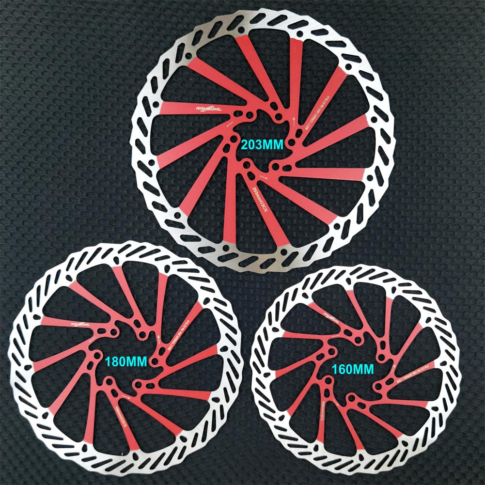 Ultralight 160/180/203mm Bisiklet Hidrolik Disk Fren Rotoru Dağ Yol Yarışı MTB Bisiklet Fren Diski 6 Cıvata ile