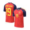 26-27 Single Top Spain Home No. 19 Short-sleeved Top S-3XL