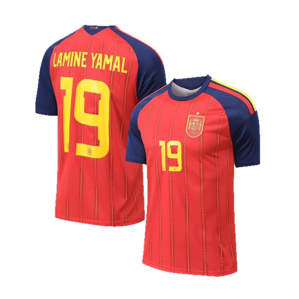 26-27 Single Top Spain Home No. 19 Short-sleeved Top S-3XL
