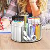 360 Degree Rotating Pen Holder 6 Compartment Clear Acrylics Pen Holder Desk Organizers Art Supply Organizers Storage Box