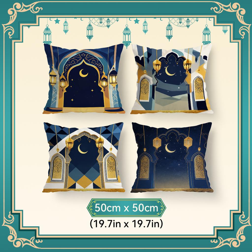 Islamic Architecture Pillowcase Printed Polyester 40/45/50Cm Throw Pillowcover Decorative Sofa Cushion Pillowslip Home Decor