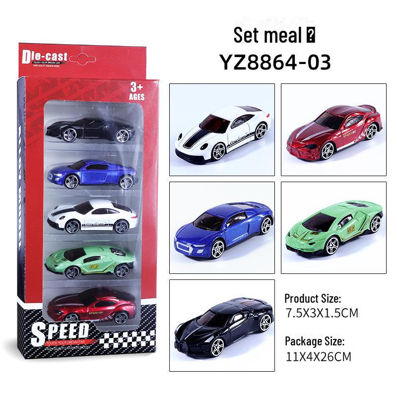 Children's Alloy Sliding Toy Sports Car Metal Model Cake Ornaments Decoration