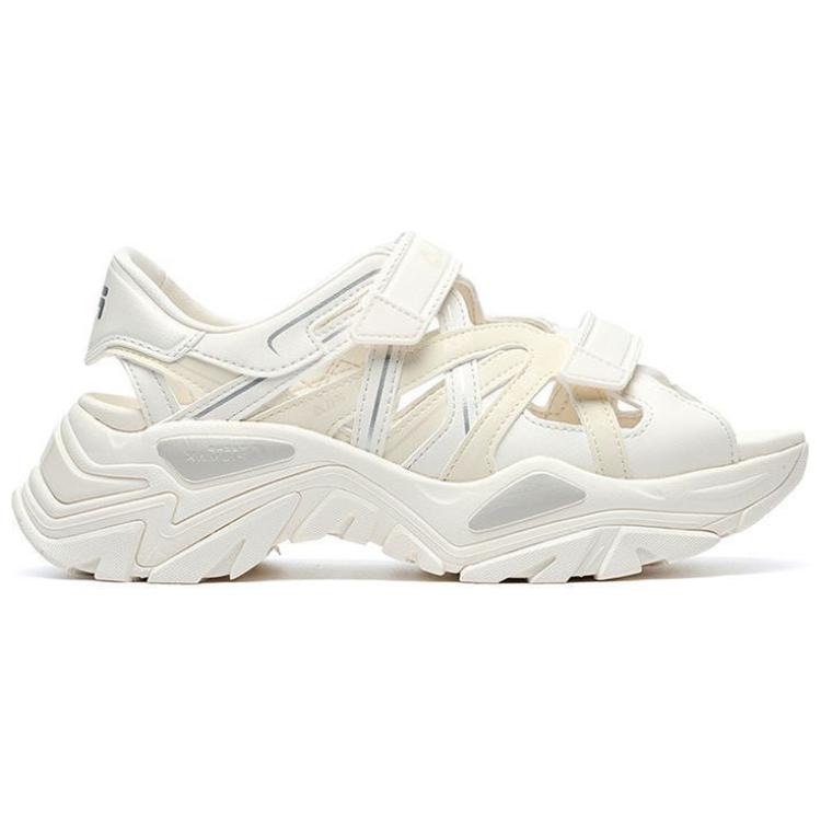 Fila Fishbone Sandal Leather Thick Sole Height Increasing Sports Comfortable Beach Sandals Women Sandals White F12W221407FAG