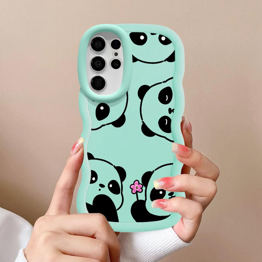 Animal Panda Soft Phone Cover Case for Samsung Galaxy A26 S21 S25 S24 S22 Ultra S20 FE A25 S23 Plus A54 A35 A34 A36 A55 A24