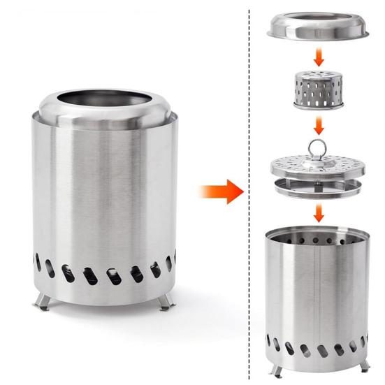 Portable Charcoal Stove Mini Smokeless Tabletop Fires Pit Low Smoke