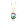 Elegant Oil Painting Bivalve Charm Necklace 10 Multicolored Artistic Designs Thin Metal Mixture Fashion Addition