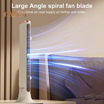 Bladeless Tower Fan with 3 Speeds Strong Airflow Quiet Operation Rechargeable Wireless Free-Standing Fan Air Conditioner