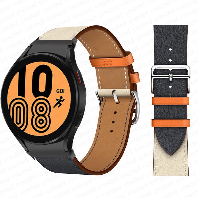 20mm Armband für Samsung Galaxy Watch 6 4 classic/5 Pro 44mm 40mm 47mm 43mm 45 Ohne Lücken Lederarmband Correa Galaxy Watch 6 Armband