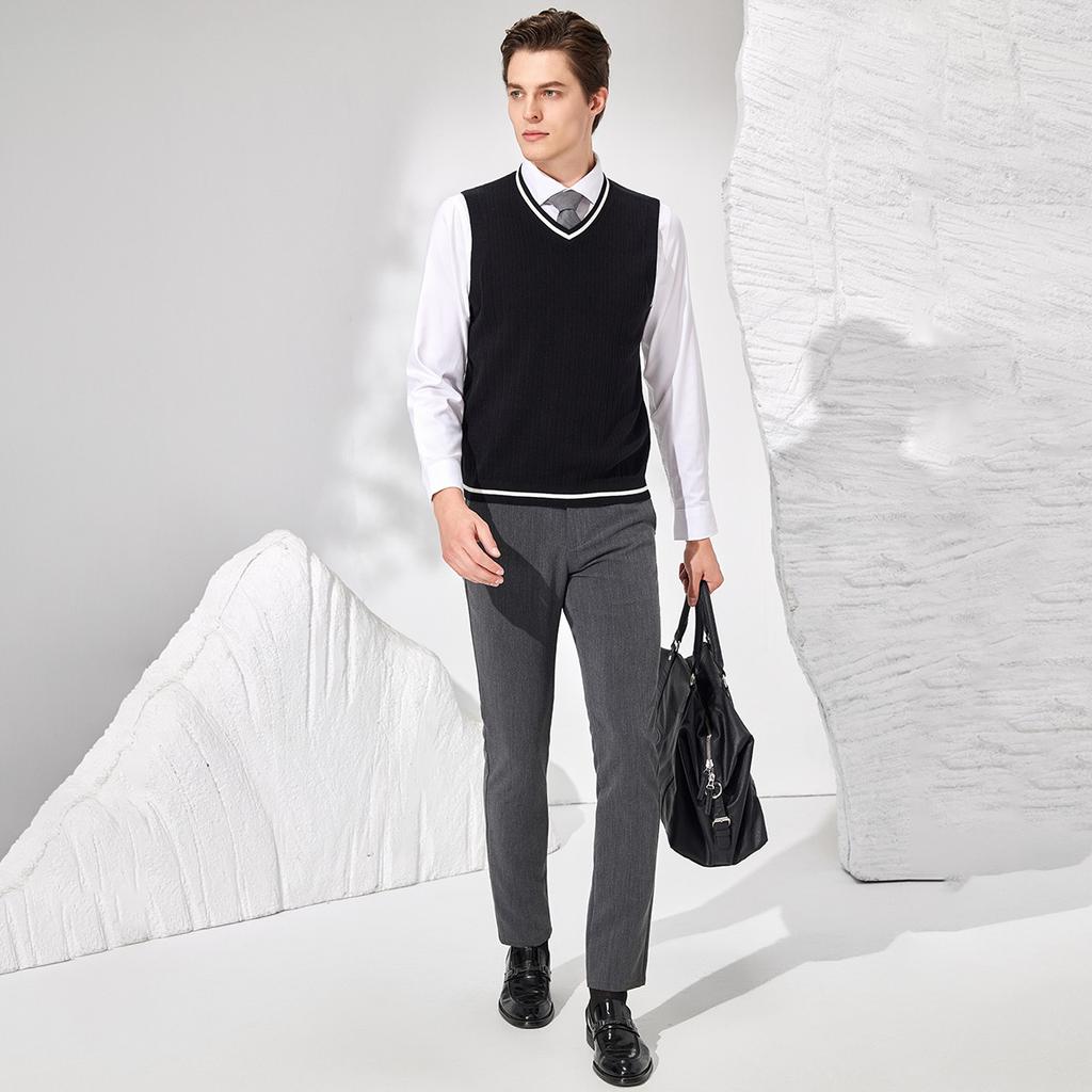 Men's Golf Suit Simple Contrasting Color Casual Vest